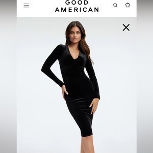 Good American black midi dress